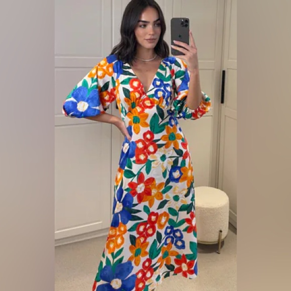 Traffic People - multi colored Sweet Bird Of Youth Gloria Dress- Floral XS